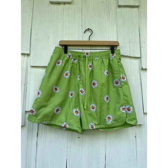 Nike Mens SPE+ AOP Flow Short DP Floral Vivid Green White Drawstring Size M - Picture 2 of 9